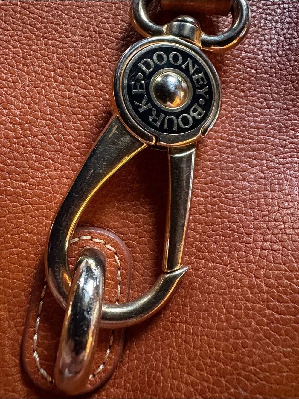 Dooney & Bourke Logo Lock Toscana Leather Shoulder Bag AND Pouch-Lily